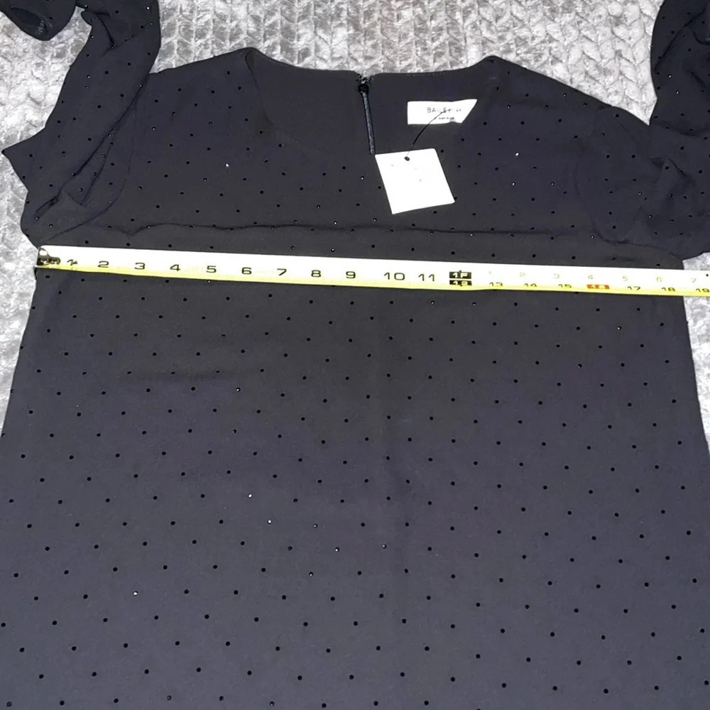NWT Bailey 44 Anthropologie Women’s 2 Black Electric Boogie Sparkle Sequin Dress - Picture 7 of 12